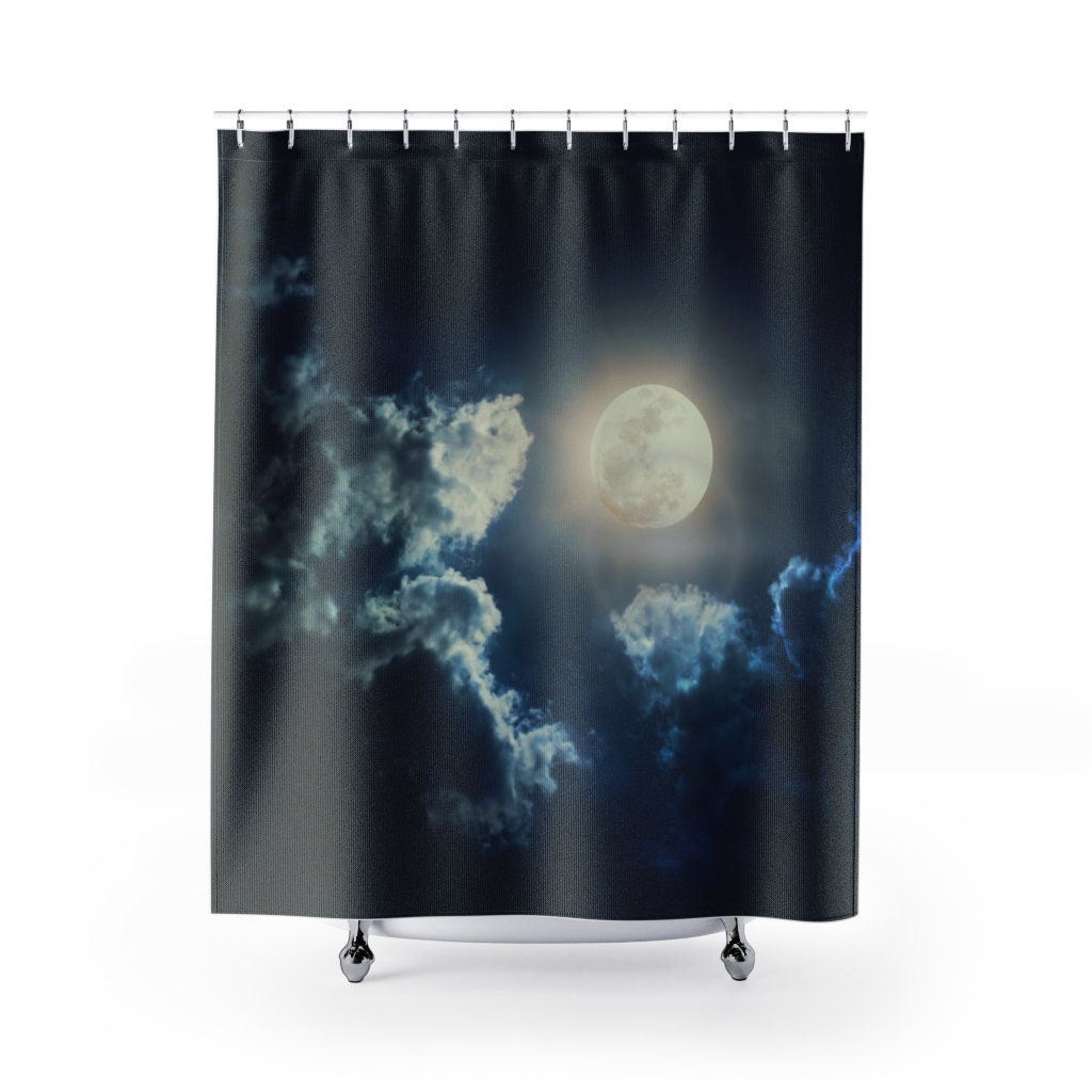 Illumination Full Moon Shower Curtain For A Tranquil Bath