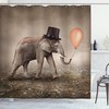Illusionist Elephant Surreal Shower Curtain - Waterproof Fabric with Inviting Print, Perfect for Art Lovers' Bathroom