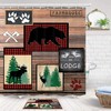 Impressive Country Style Rustic Lodge Bear Moose Shower Curtain Set - Ideal For Rustic Bathroom