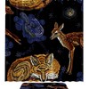 Impressive Fox, Deer, And Night Sky Shower Curtain With Waterproof Bath Curtain For Natural Bathroom Decor