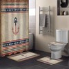 Independence Day American Nautical Anchor On Retro Background Curtain Full Size
