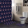 Independence Day Ocean Anchor Deep Blue Print Shower Curtain