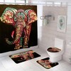 Indian Elephant Bathroom Waterproof Shower Curtain with Elephant Print Design 
