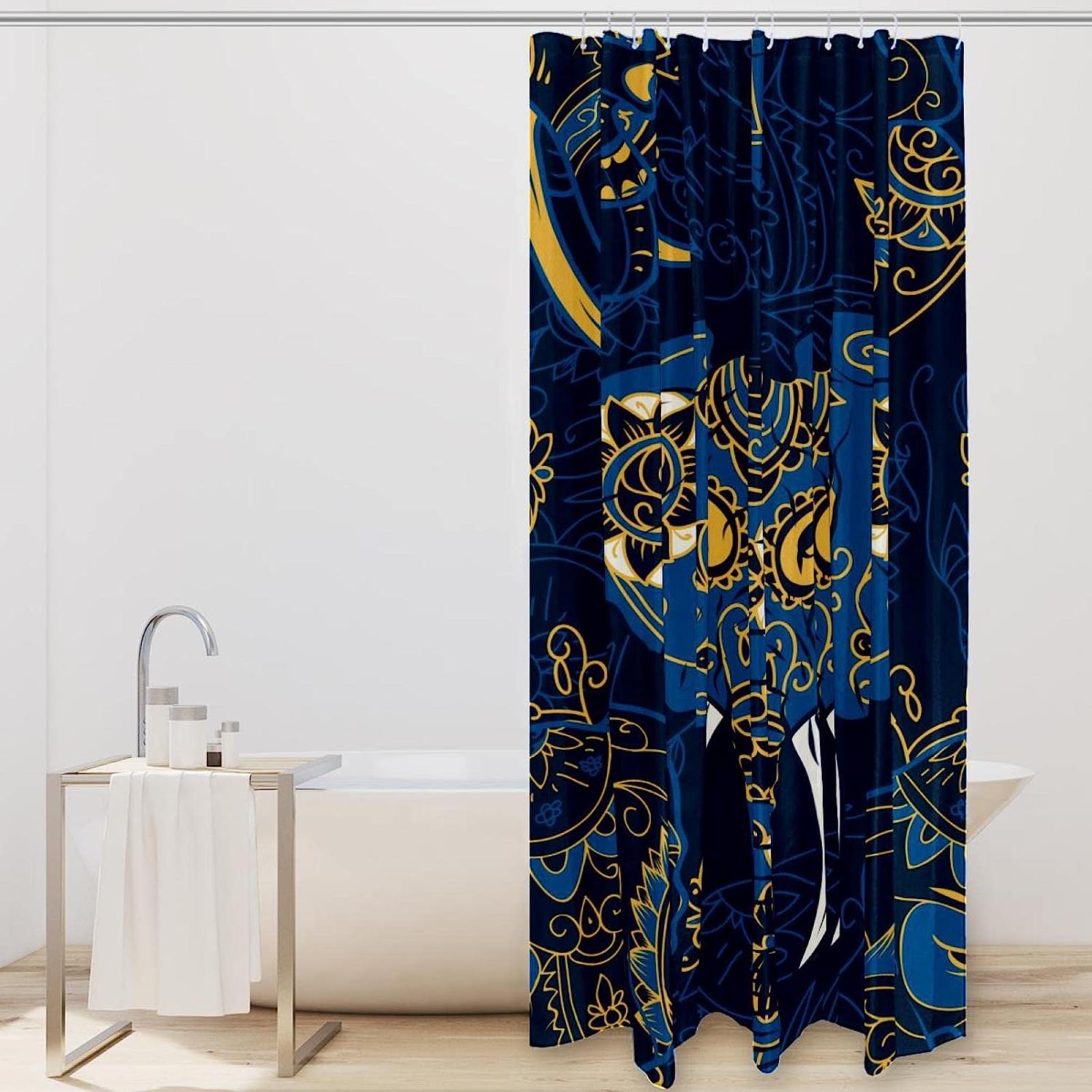 Indian Elephant Shower Curtain perfect for Bathroom Decor by Ikfashoni