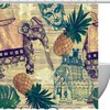Indian Elephants Fruit Shower Curtain for Bathroom Decor by Ikfashoni 