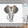 Indian Mandala Floral Elephant Fabric Shower Curtain for Bathroom with 70 In Size by Ikfashoni 