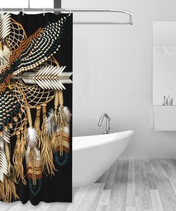 Indian Mandala Owl Shower Curtain for a Multicultural Decor