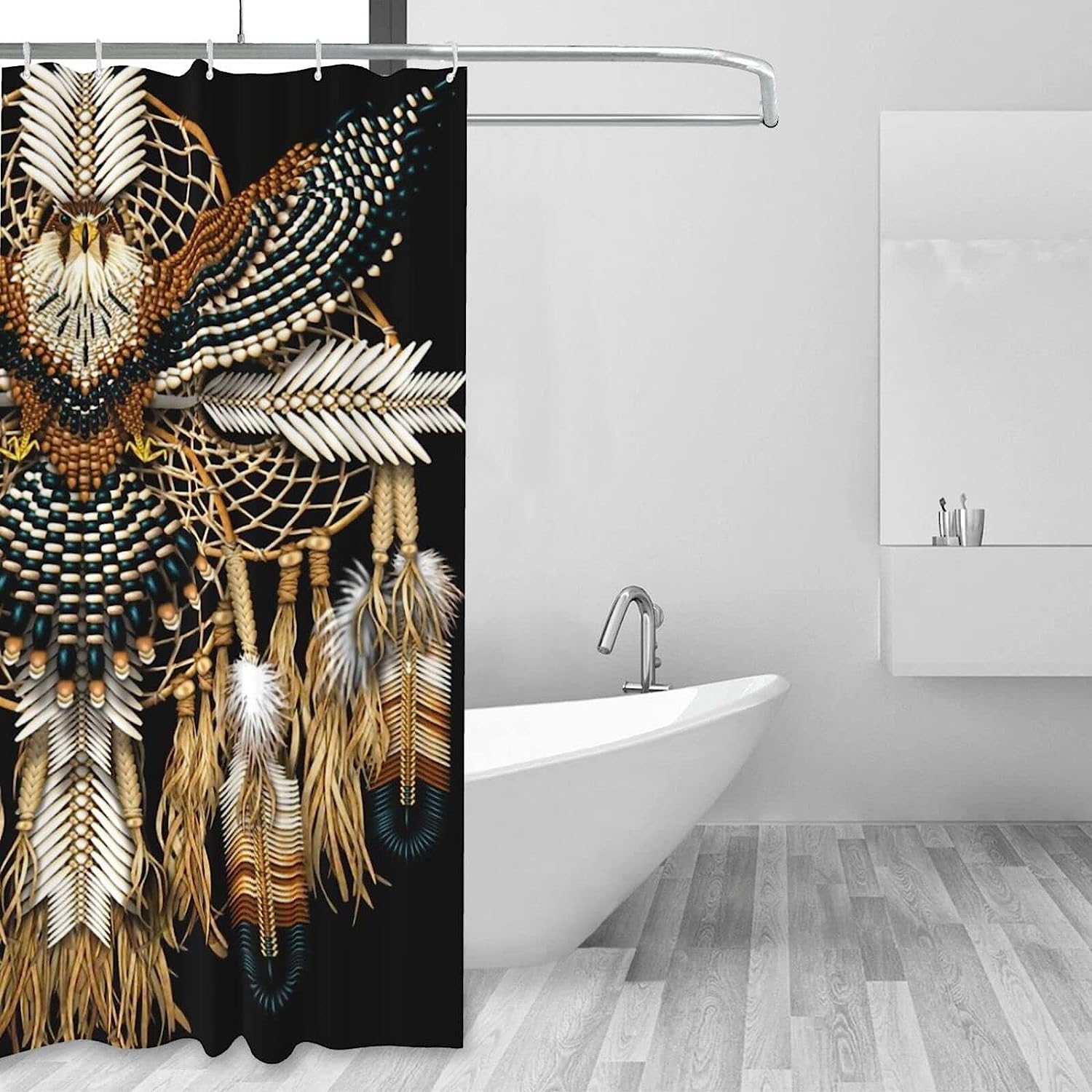 Indian Mandala Owl Shower Curtain for a Multicultural Decor