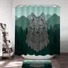 Indian Wolf Shower Curtain perfect for Bathroom Decor by Ikfashoni 