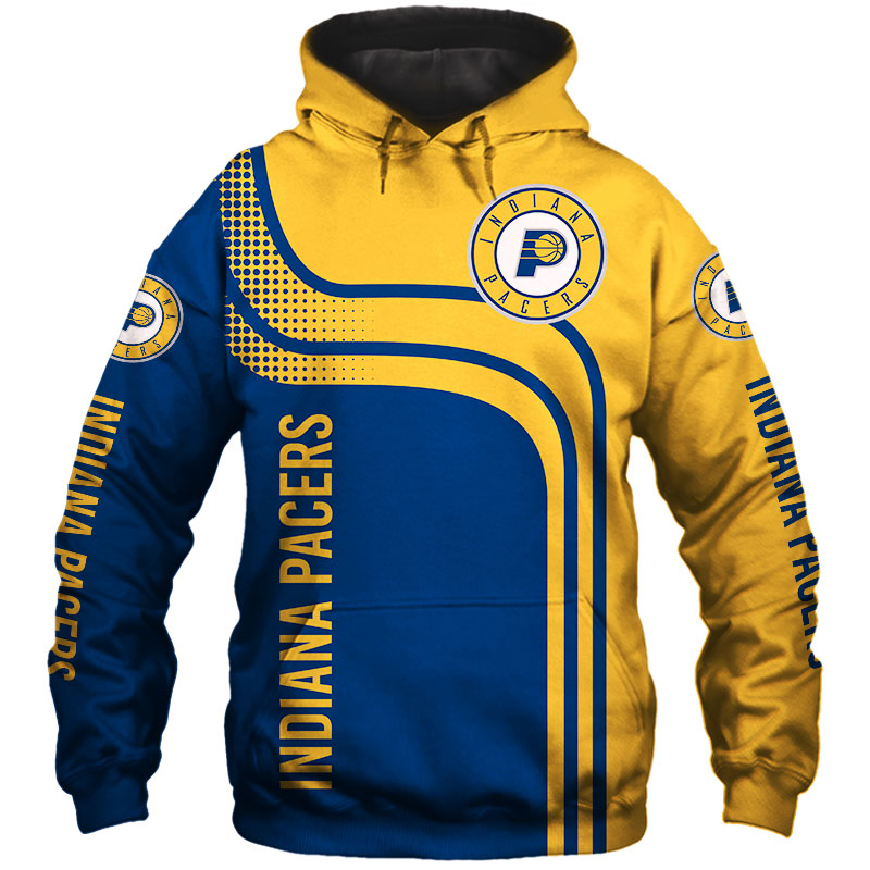 Indiana Pacers All Over Print 3D Zip Hoodie Perfect For Fans With Custom Printing