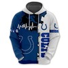 Indianapolis Colts 3D All Over Print Zip Up Hoodie For Nfl Fans With Custom Printing