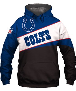 Indianapolis Colts All Over Print 3D Zip Hoodie - Custom All Over Print Hoodie