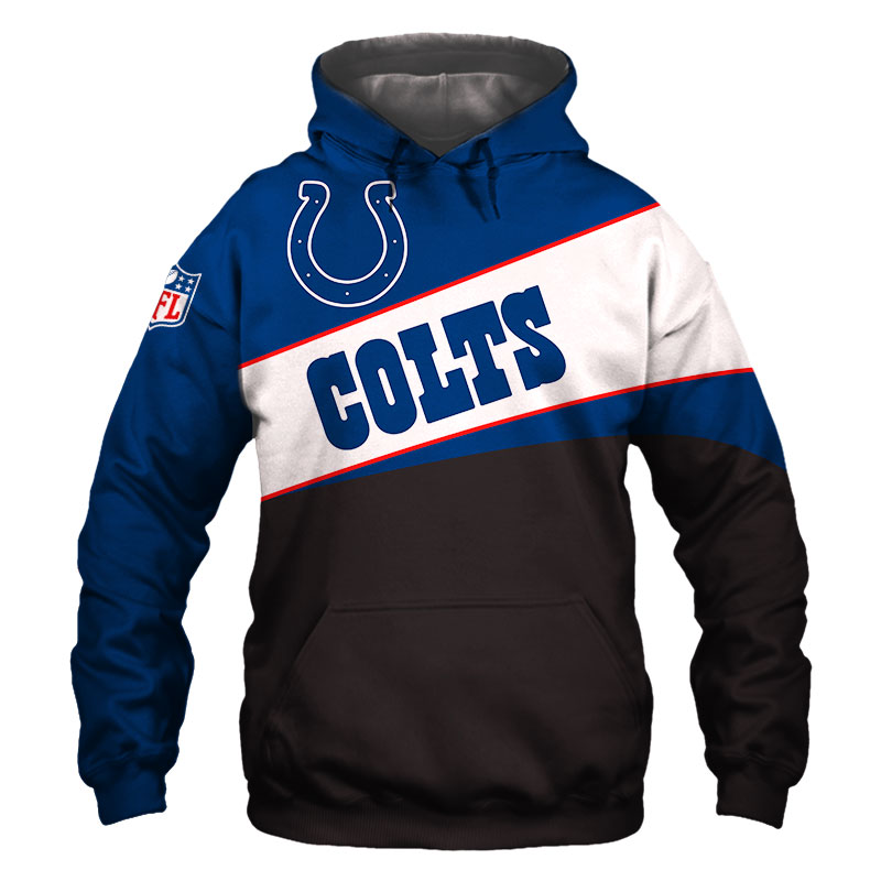Indianapolis Colts All Over Print 3D Zip Hoodie - Custom All Over Print Hoodie