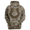 Indianapolis Colts Army Graphic Zip Hoodie Pullover - All Over Print Hoodies For Women
