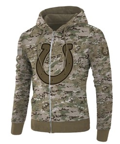 Indianapolis Colts Army Graphic Zip Hoodie Pullover - All Over Print Hoodies For Women