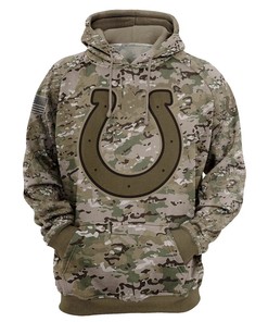 Indianapolis Colts Camo Hoodie 3D Printed All Over Print, Ideal Gift For Fans