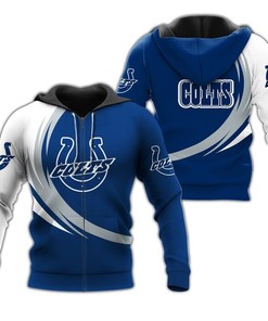 Indianapolis Colts Curve Graphic 3D Hoodie - 3D Print Hoodies Full Size