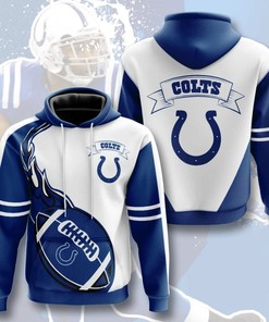 Indianapolis Colts Flame Balls 3D Graphic Hoodie - Gifts For Men