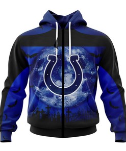 Indianapolis Colts Halloween Custom Name & Number 3D Hoodie - Gifts For Father'S Day