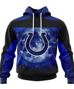 Indianapolis Colts Halloween Custom Name & Number 3D Hoodie - Gifts For Father'S Day