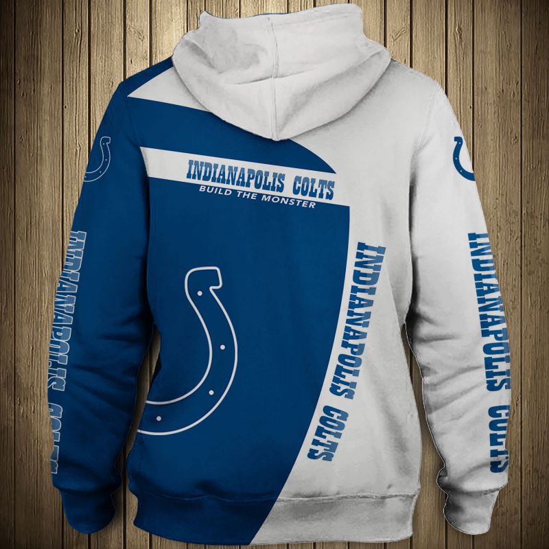 Indianapolis Colts Hoodie 3D Build The Monster With All Over Print, Perfect For Fans