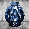 Indianapolis Colts Hoodie 3D Horror Night Halloween Pullover - 3D Hoodies With Zippers