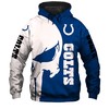 Indianapolis Colts Hoodie 3D Skull All Over Printed - Gifts For Men