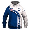 Indianapolis Colts Hoodie Highway Letter 3D Pullover - 3D Printed Hoodies