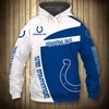 Indianapolis Colts Hoodie Pullover 3D Zip Hoodie - Custom 3D Hoodies