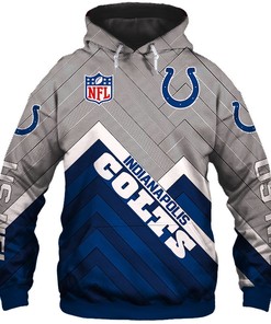 Indianapolis Colts Hoodie Pullover 3D Zip Hoodie - Gifts For Father'S Day