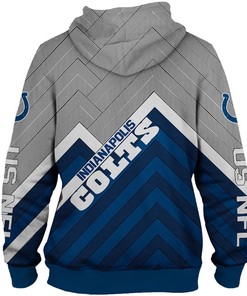 Indianapolis Colts Hoodie Pullover 3D Zip Hoodie - Gifts For Father'S Day