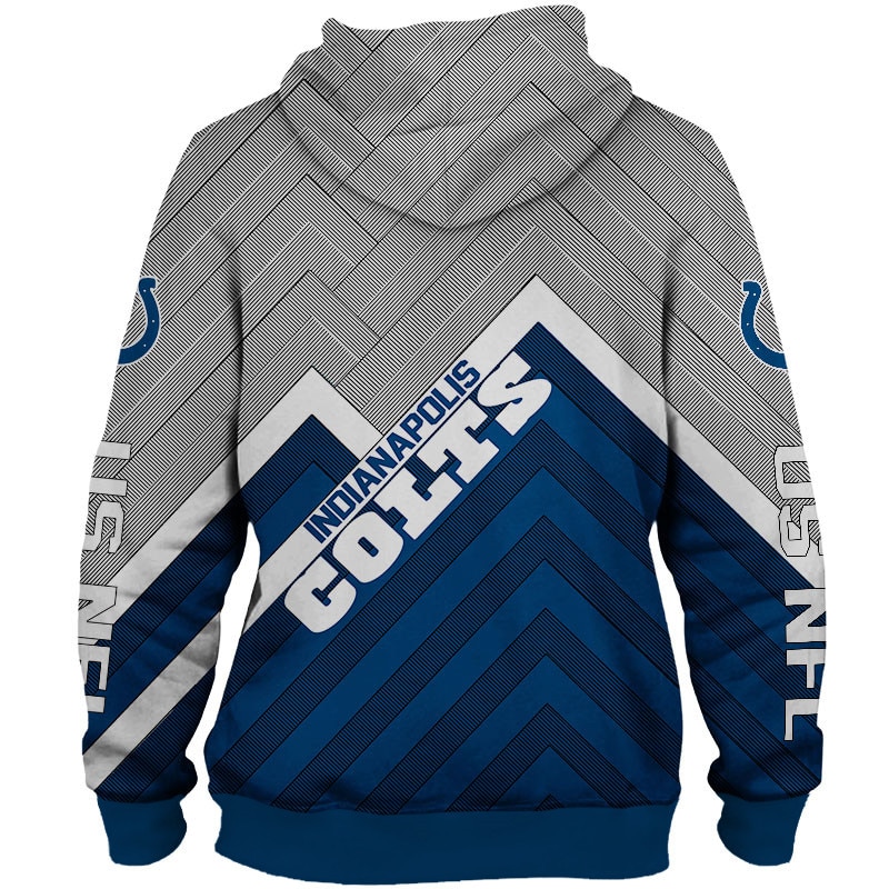 Indianapolis Colts Hoodie Pullover 3D Zip Hoodie - Gifts For Father'S Day