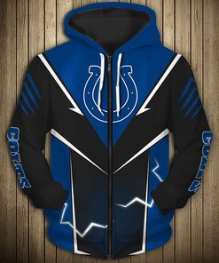 Indianapolis Colts Lightning Graphic 3D Hoodie - 3D Hoodies For Men