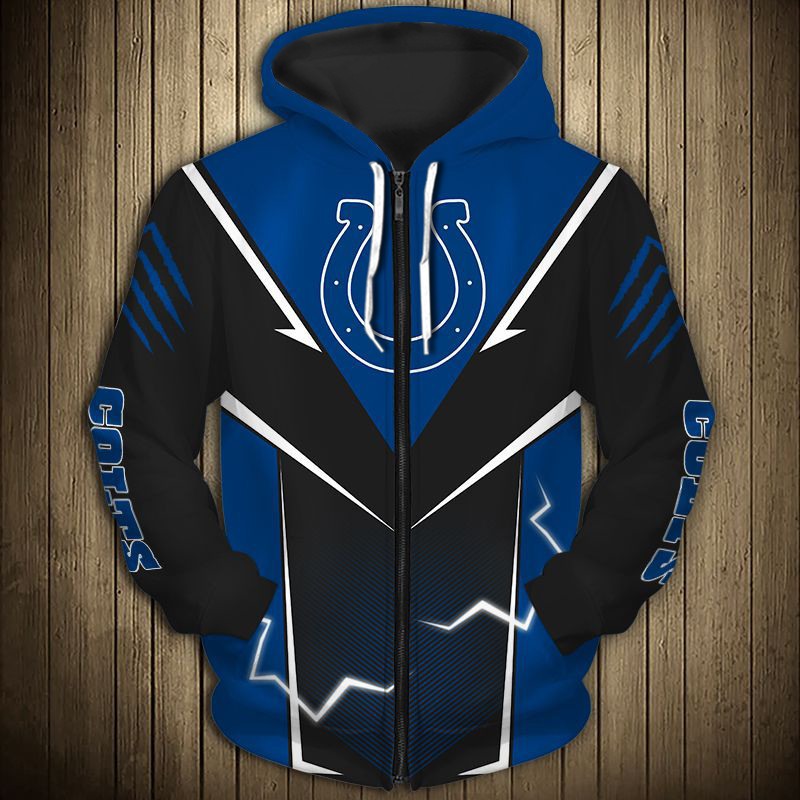 Indianapolis Colts Lightning Graphic 3D Hoodie - 3D Hoodies For Men