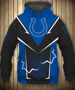 Indianapolis Colts Lightning Graphic 3D Hoodie - 3D Hoodies For Men