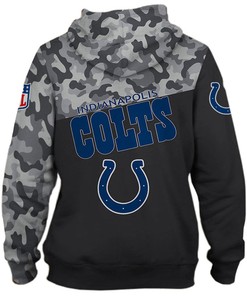 Indianapolis Colts Military 3D Zip Hoodie New Season - Gifts For Father'S Day
