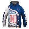 Indianapolis Colts Pullover 3D Hoodie With Zip Up All Over Print For Nfl Fans