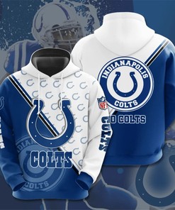 Indianapolis Colts Seal Motifs 3D Hoodie - All Over Print Hoodie Printful