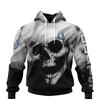 Indianapolis Colts Skull Hoodie Custom Name & Number 3D - All Over Print Zip Up Hoodie Men