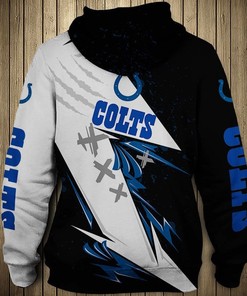Indianapolis Colts Thunder Graphic 3D Hoodie - 3D Hoodies With Zippers