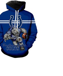 Indianapolis Colts Ultra-Cool Design 3D Zip Hoodie Pullover - 3D Hoodies For Men Graphic