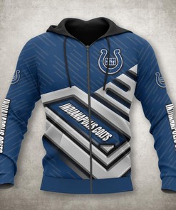 Indianapolis Colts Zip Up Hoodie No.1 Fan 3D - Gifts For Men