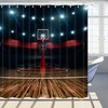 Indoor Basketball Court Fabric Shower Curtain for Bathroom Decor 