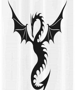 Infinite Stable Celtic Dragon Shower Curtain Creature Design