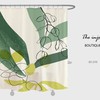 Ink Painting Shower Curtain, Green Leaves Waterproof & Washable Bath Curtain for Fresh Home Decor by Imirell 