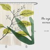 Ink Painting Shower Curtain, Green Leaves Waterproof & Washable Bath Curtain for Plant Home Decor by Imirell 