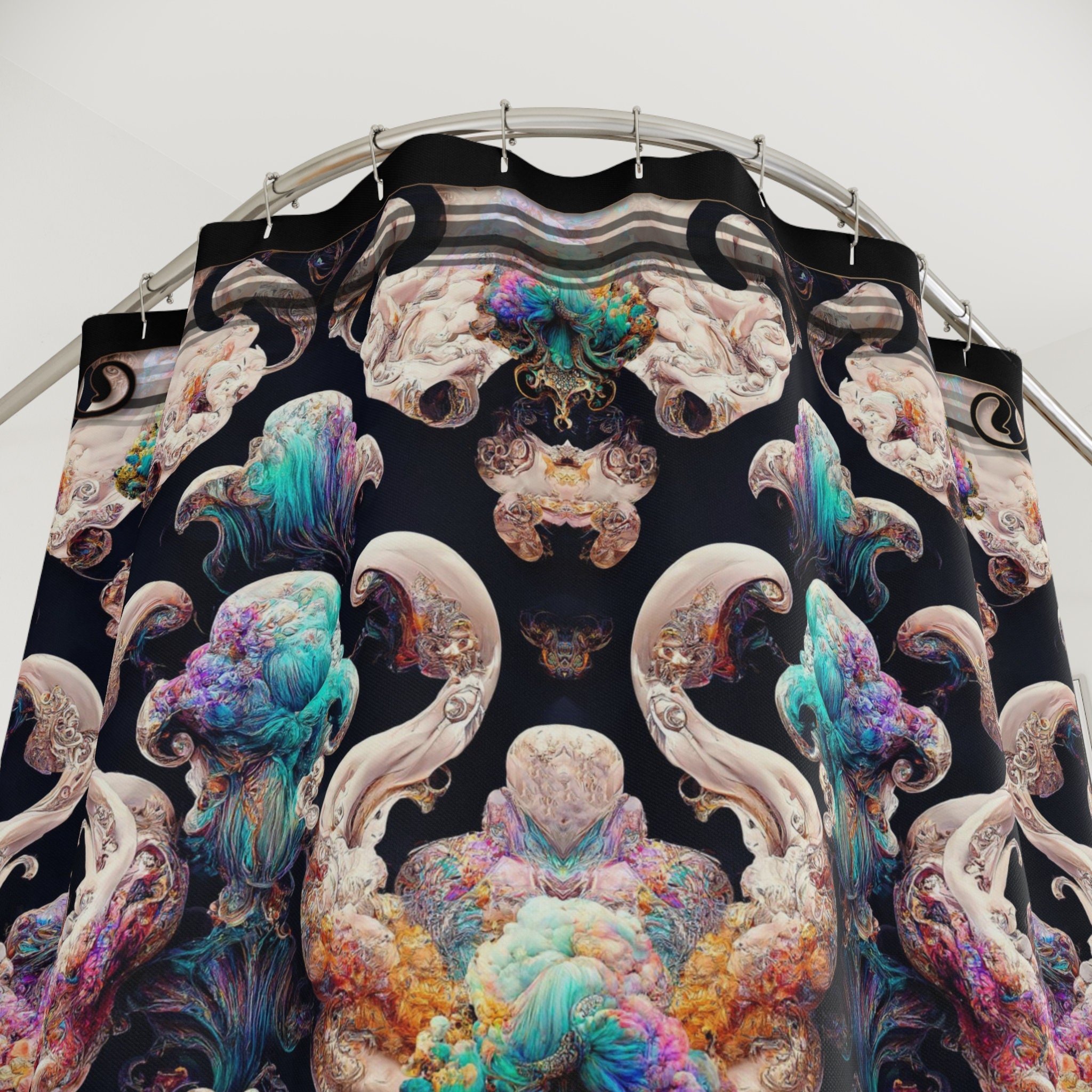 Inkburst Octopi Shower Curtain with SS10033 Print Design