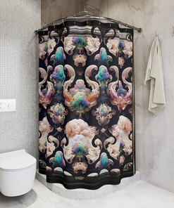 Inkburst Octopi Shower Curtain with SS10033 Print Design