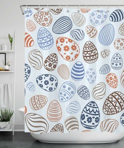 Innocent Easter Eggs With Vintage Shower Curtains Print Waterproof Fabric Bathroom Shower Curtain