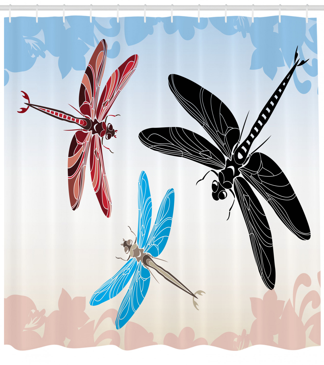 Insect Wing Print Dragonfly Shower Curtain For A Breezy Bath Session - Image 4